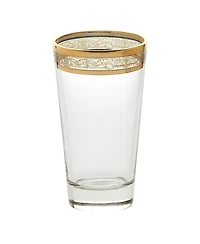 Lorren Home Trends Melania Collection Multicolor Highball Glasses, Set of 6