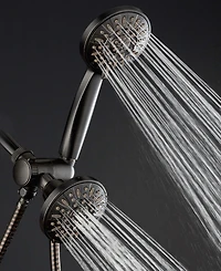AquaDance High-Pressure 48-Setting Dual Shower Head Combo with Extra-long 6 Foot Hose