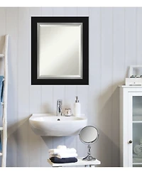 Amanti Art Eva Silver-tone Framed Bathroom Vanity Wall Mirror
