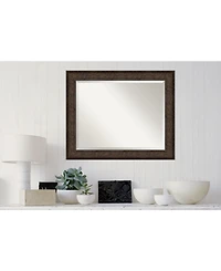 Amanti Art Ridge Framed Bathroom Vanity Wall Mirror, 33.5" x 27.50"