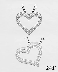 Diamond Heart Pendant Necklace (1/2 ct. t.w.) in 14k White or Yellow Gold, Wear It Both Ways