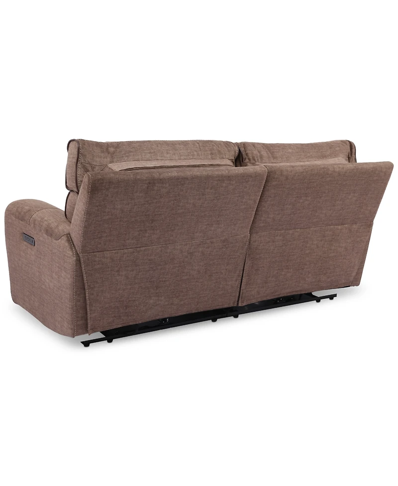 Closeout! Hutchenson 2-Pc. Fabric Sectional with 2 Power Headrests