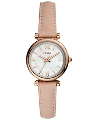 Fossil Women's Carlie Mini Leather Strap Watch 28mm