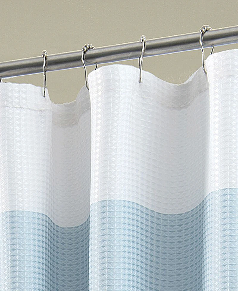 Spa 251 Ombre Waffle Striped Shower Curtain, 70" x 72"