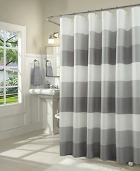 Spa 251 Ombre Waffle Striped Shower Curtain, 70" x 72"