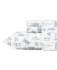 Nautica Whitewood Sail Cotton Percale 4-Piece Sheet Set