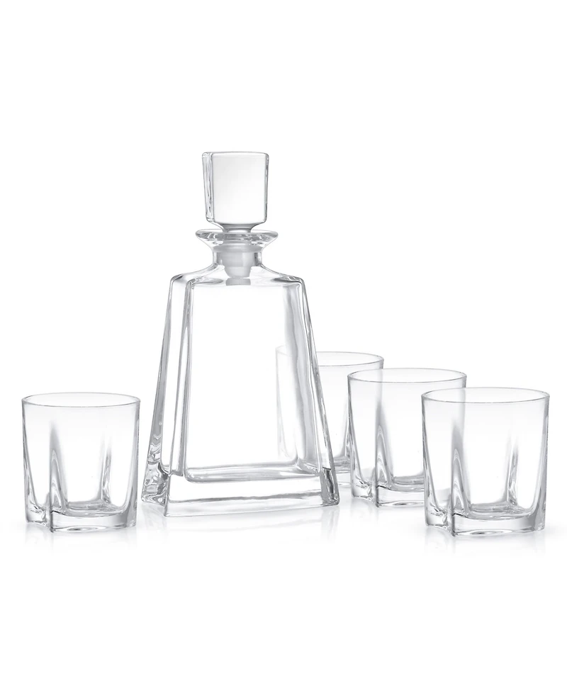 JoyJolt Luna Whiskey Decanter Set of 5