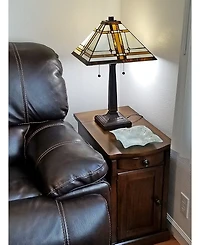 Amora Lighting Tiffany Style Mission Table Lamp