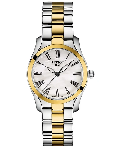 Tissot Women's Swiss T-Wave Two-Tone Stainless Steel Bracelet Watch 30mm