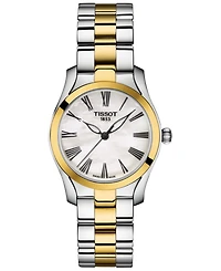 Tissot Women's Swiss T-Wave Two-Tone Stainless Steel Bracelet Watch 30mm