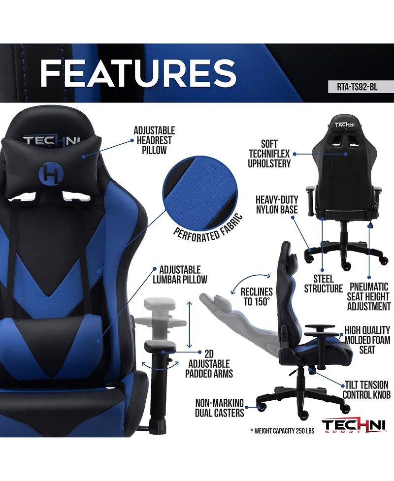 Techni Sport Ts-92 Pc Gaming Chair