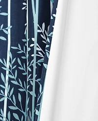 Linear Tree Insulated Rod Pocket Blackout Window Curtain Panels