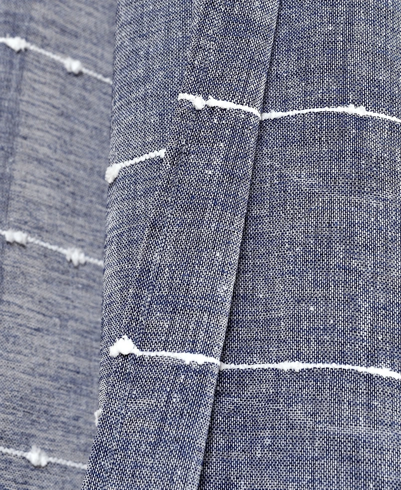 Lush Decor Farmhouse Textured Grommet Sheer Window Curtain Panels