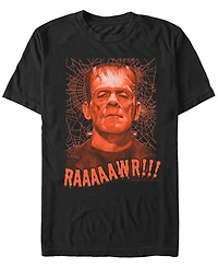 Universal Monsters Men's Rawr Frankenstein Portrait Short Sleeve T-Shirt