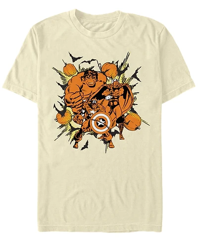 Marvel Men's Classic Comics Hulk Thor Captain America Halloween Short Sleeve T-Shirt