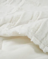 Madison Park Arctic Checkerboard Plush Faux-Fur Throw, 50" x 60"