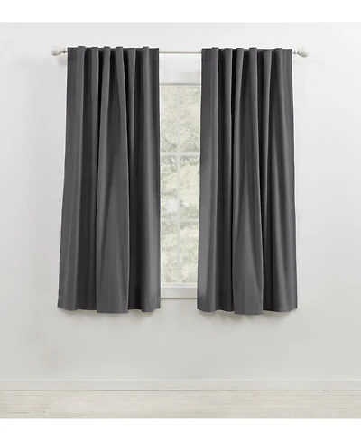 Lauren Ralph Velvety Room Darkening Back Tab Rod Pocket Curtain Panel, 52" x 63"