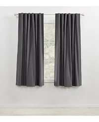 Lauren Ralph Velvety Room Darkening Back Tab Rod Pocket Curtain Panel, 52" x 63"