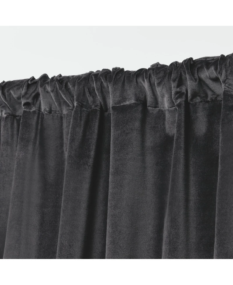 Lauren Ralph Velvety Room Darkening Back Tab Rod Pocket Curtain Panel, 52" x 63"