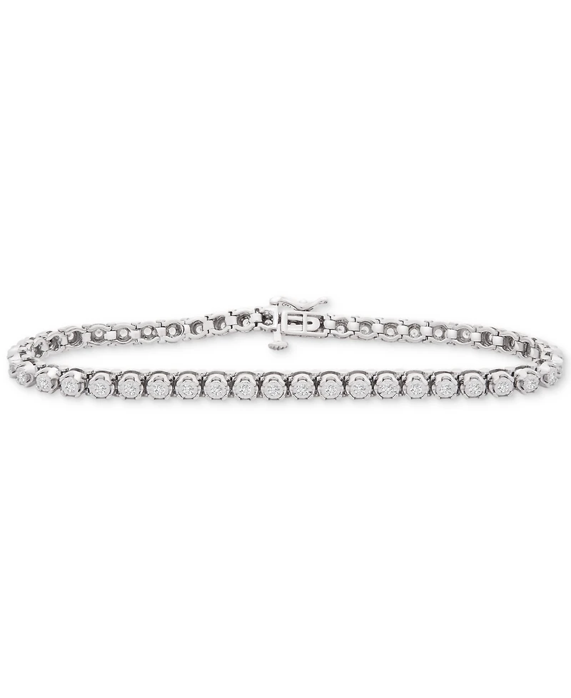Wrapped in Love Diamond Tennis Bracelet (1 ct. t.w.) in Sterling Silver, Created for Macy's