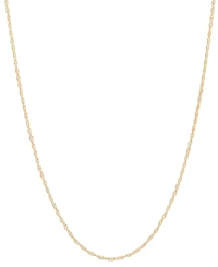 Lightweight 14k Gold Necklace, 18" Light Rope Chain (1mm)