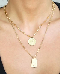 Ettika Medallions of Mine Layered Gold Plated Coin Necklace Set