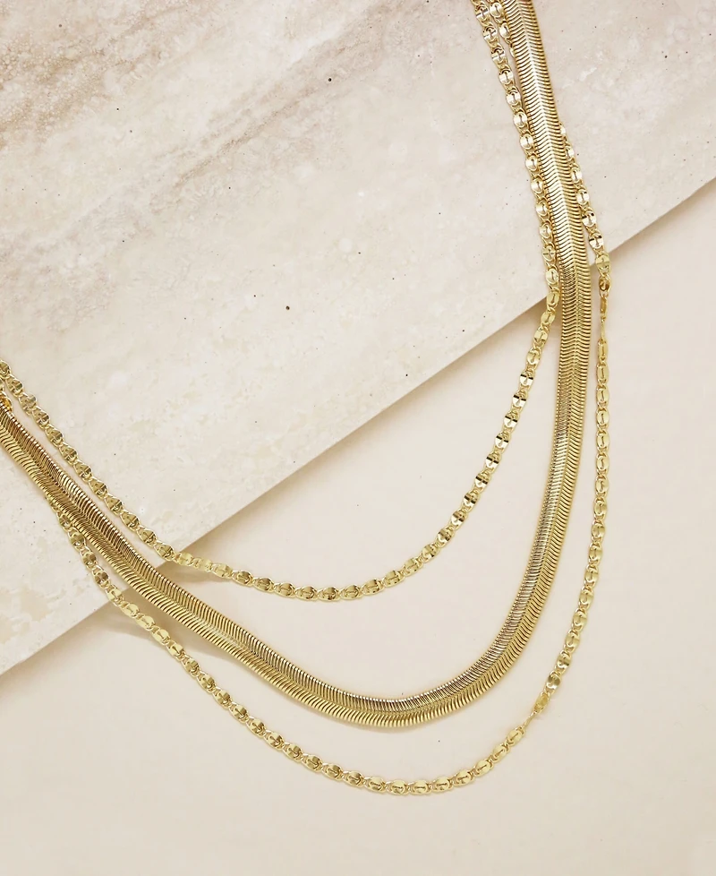 Ettika Supreme Mixed Chain Gold Layered Necklace