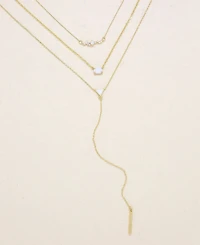 Ettika Layered Opal Lariat Necklace, Set of 3