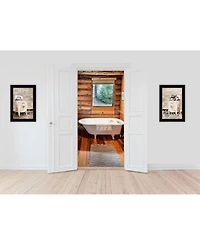 Trendy Decor 4U Laundry Room 2-Piece Vignette by Lori Deiter, Black Frame, 15" x 21"