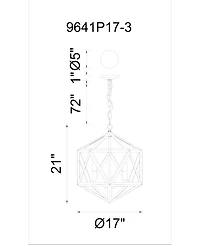 Cwi Lighting Amazon 3 Light Chandelier