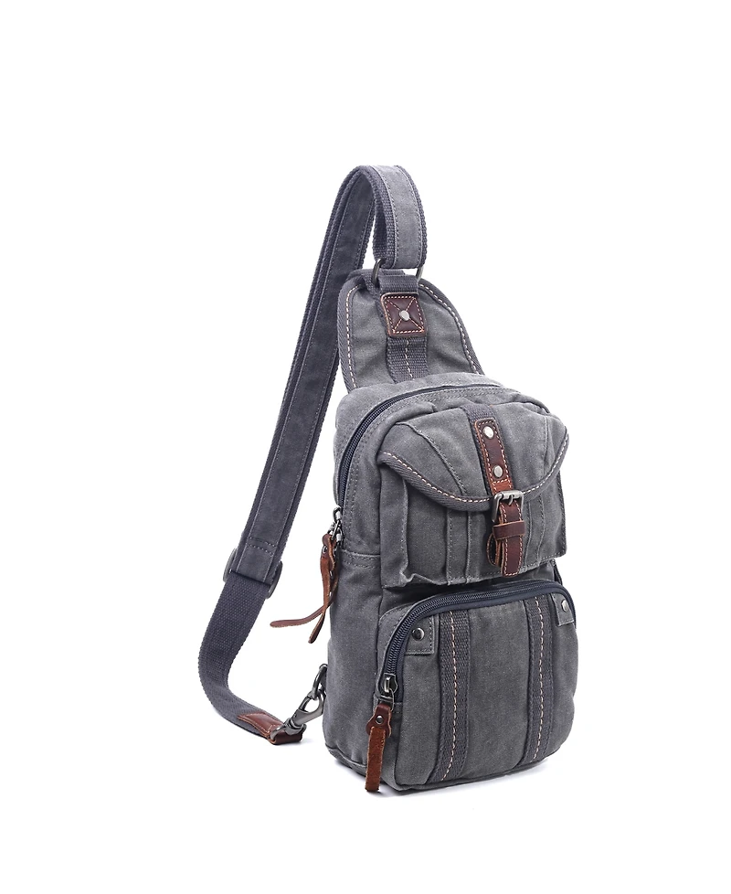 Tsd Brand Sunset Cove Canvas Sling Bag