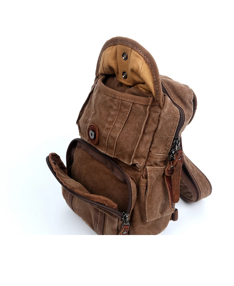 Tsd Brand Sunset Cove Canvas Sling Bag