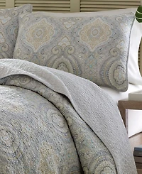 Closeout! Tommy Bahama Turtle Cove Cotton Reversible 3 Piece Quilt Set, King