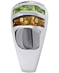 Multi-Gemstone (4-3/4 ct. t.w.) & Diamond Accent Statement Ring Sterling Silver
