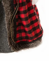 Glitzhome 12" H Plaid Angel Tree Top