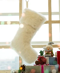 Glitzhome 21" L Plush Christmas Stocking