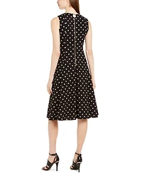 Calvin Klein Polka-Dot Fit & Flare Dress