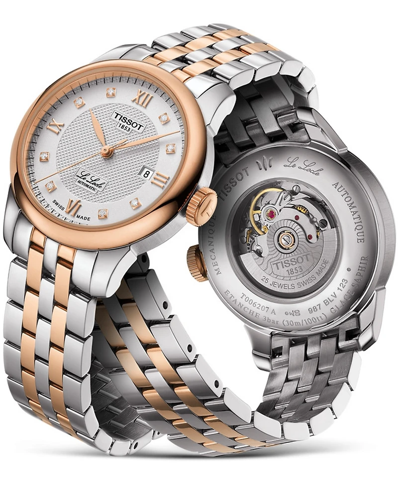Tissot Women's Swiss Le Locle Automatic Lady Diamond Accent Two-Tone Stainless Steel Bracelet Watch 29mm