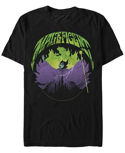 Disney Men's Sleeping Beauty Maleficent Flames, Short Sleeve T-Shirt