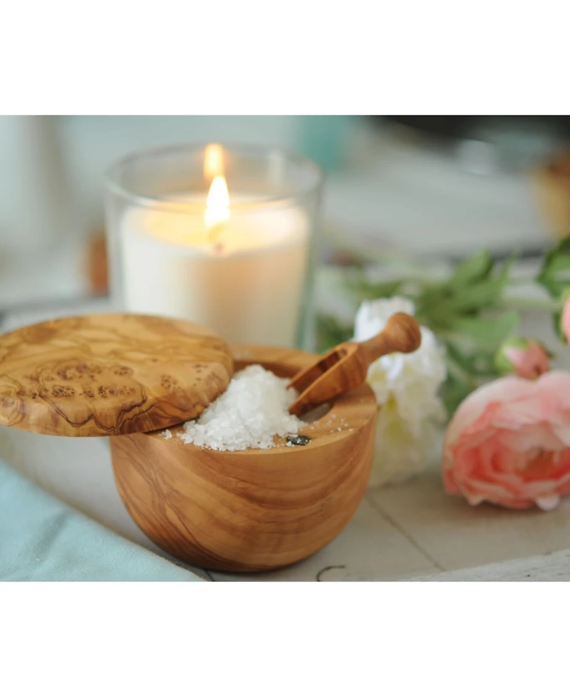 BeldiNest Olive Wood Salt Cellar