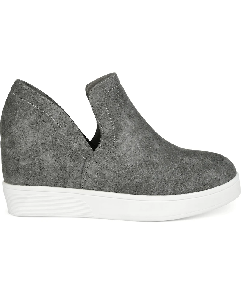 Journee Collection Women's Cardi Cut-Out Platform Wedge Sneakers