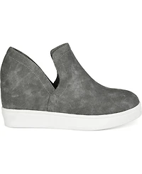 Journee Collection Women's Cardi Cut-Out Platform Wedge Sneakers