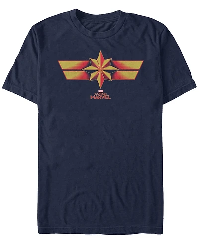 Marvel Men's Captain Retro Costume Chest Logo, Short Sleeve T-shirt