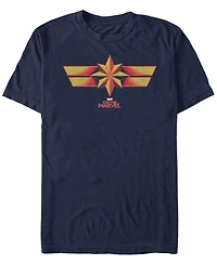 Marvel Men's Captain Retro Costume Chest Logo, Short Sleeve T-shirt