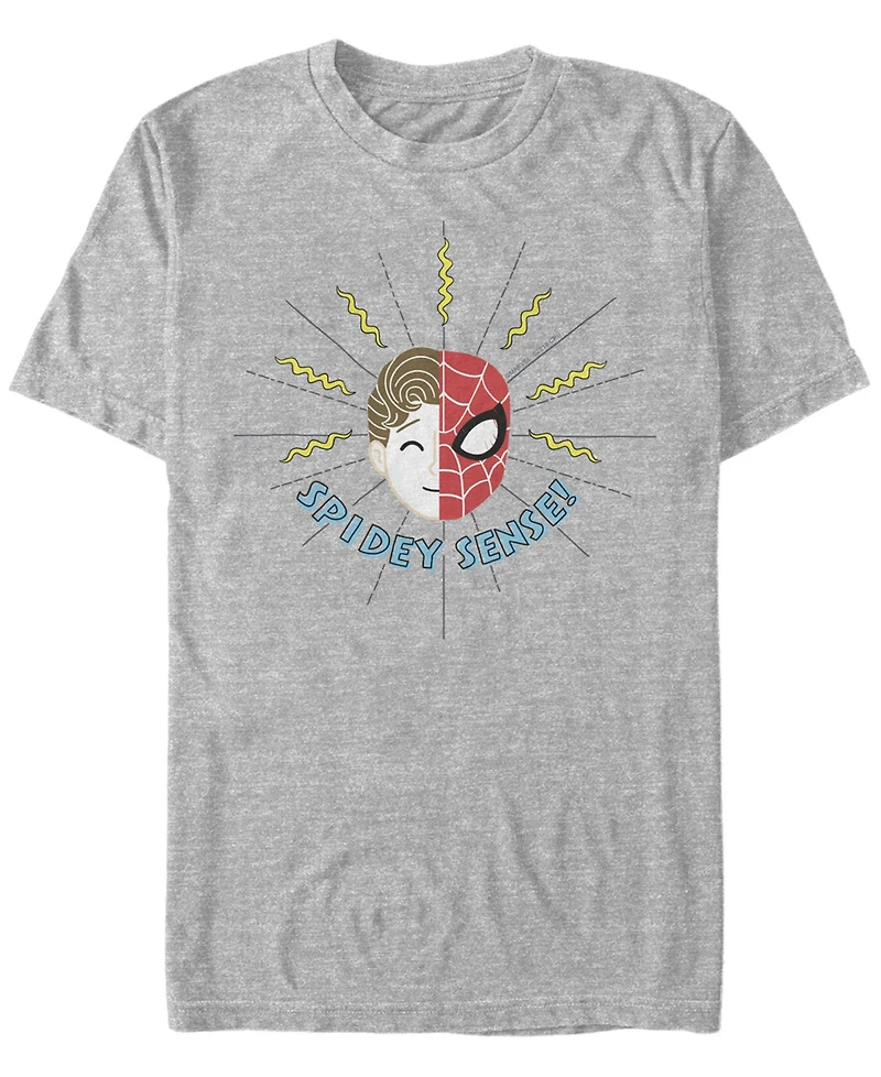 Marvel Men's Spider-Man Far From Home Spidey Sense Face Off, Short Sleeve T-shirt