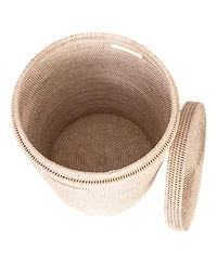 Artifacts Rattan Round Hamper with Lid and Cloth Liner