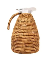 Artifacts Trading Company Rattan 1.5 Liter Stainless Steel Thermos