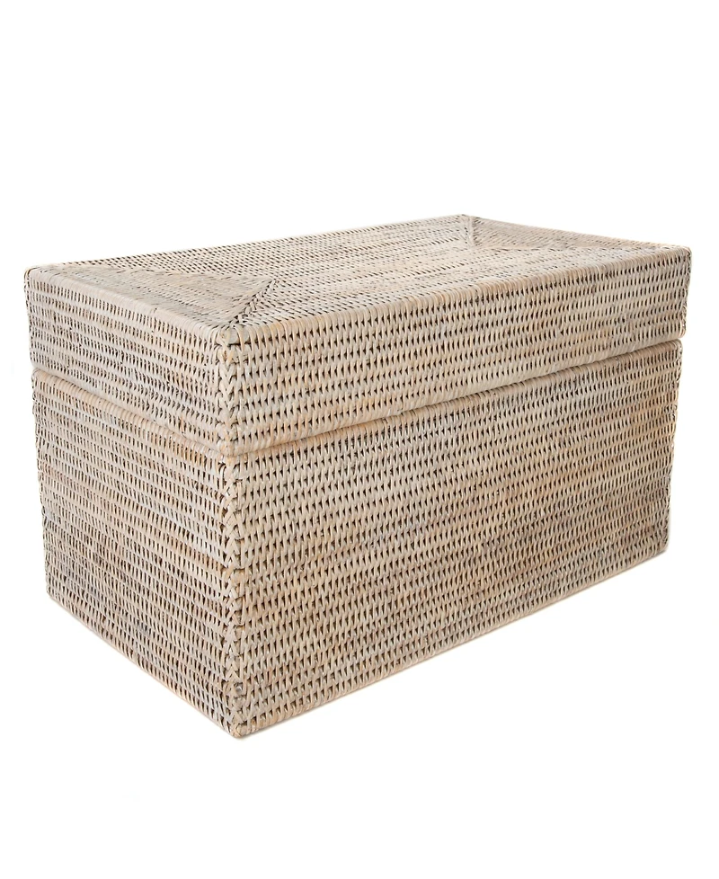 Artifacts Rattan Rectangular Hinged Chest