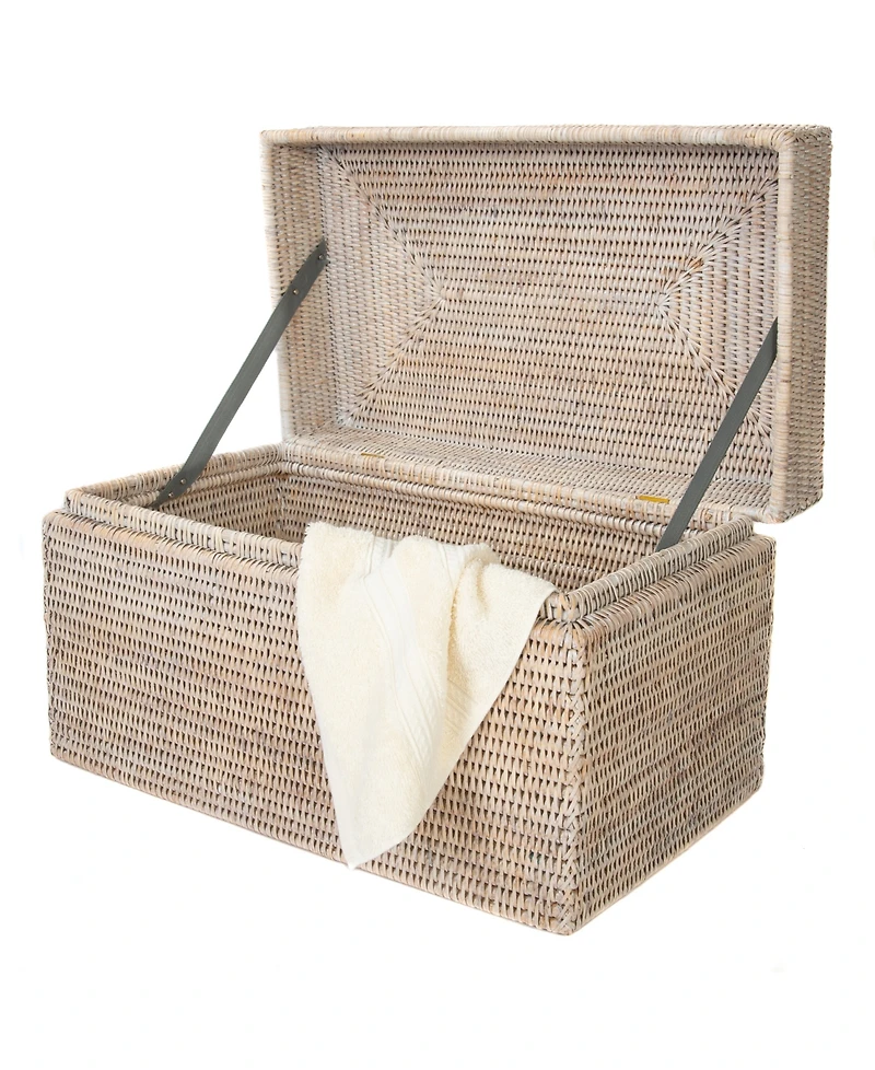 Artifacts Rattan Rectangular Hinged Chest