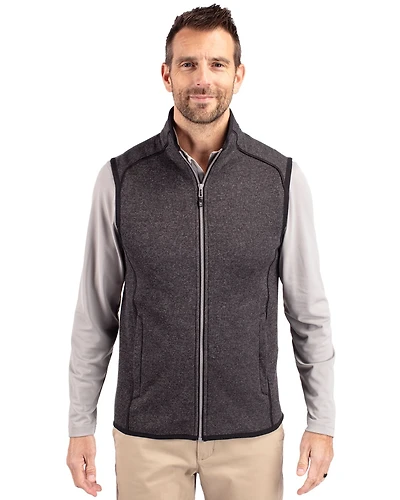 Cutter & Buck Mainsail Sweater-Knit Mens Big Tall Full Zip Vest